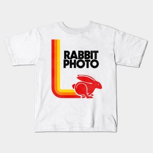 RABBIT PHOTO / 70s Retro Stripe Defunct Film Kids T-Shirt